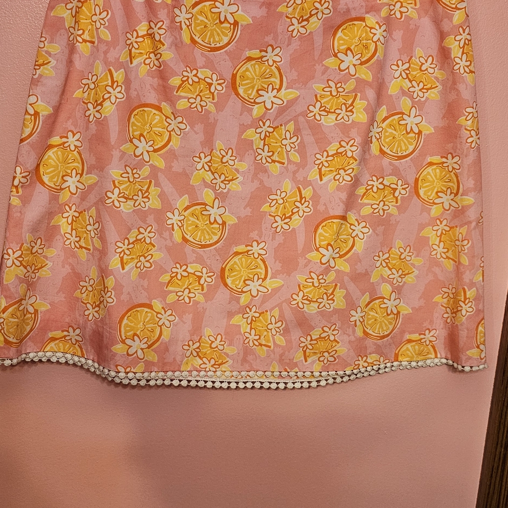 Lilly Pulitzer Pink and Yellow Citrus Mini Skirt